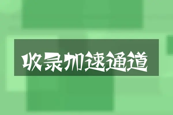 收录加速通道